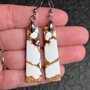 Wild Horse Turquoise Magnesite Crazy Horse Appaloosa Stone Earrings